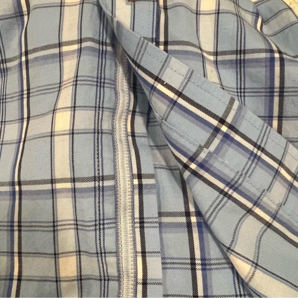ARIAT Blue Checkered Dress Shirt Men's Size LARGE - Excellent condition - Picture 6 of 6